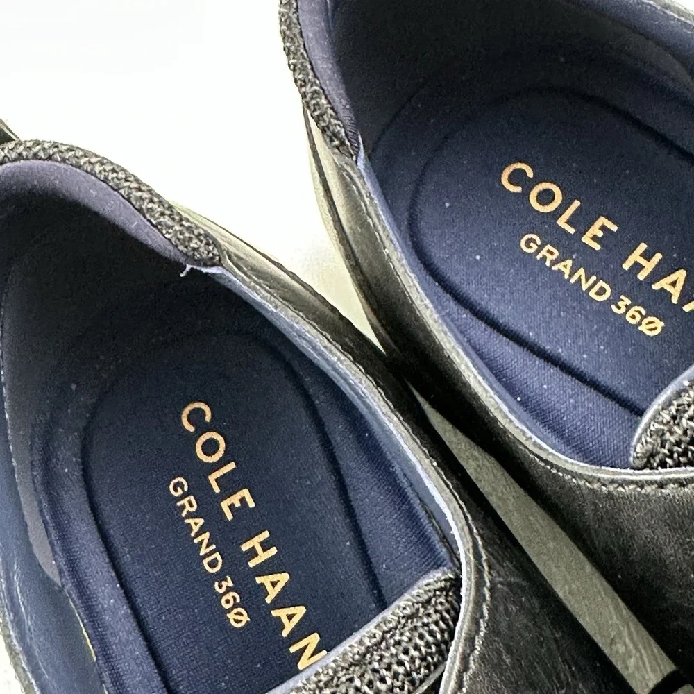 Cole Haan Osborn Grand‎ 360 Plain Toe Shoes Men's 12 Oxford Black Leather C33388